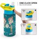 thumbnail image 4 of ChalkZone Botella de Agua con Tapa Pop Top de Un Toque, Acero Inoxidable, a Prueba de Fugas, para Deportes, Botella Infantil azul 12 oz, 4 of 6