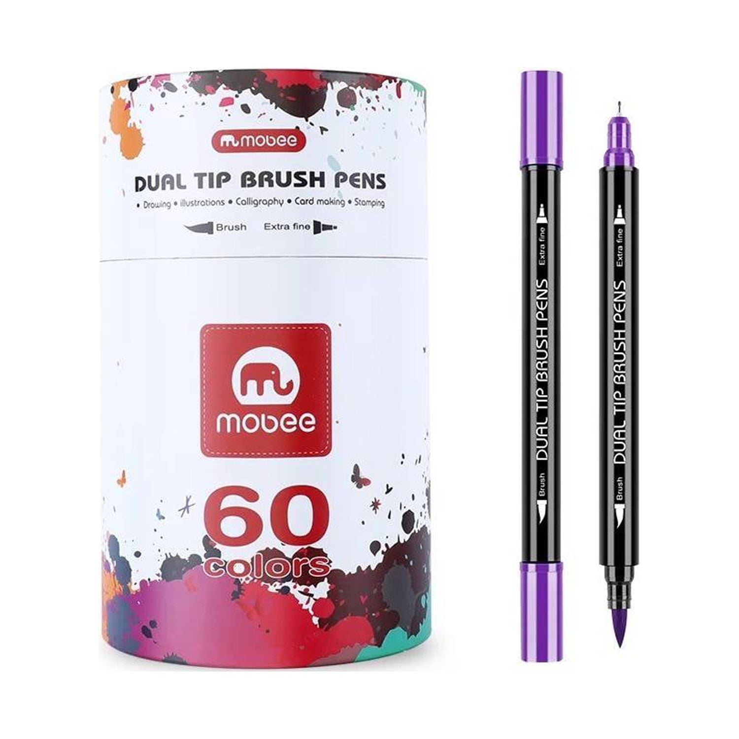 Mobee - Marcador Doble Punta Dual Brush Lettering 60 Lápices Color