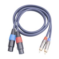 Magideal - Cable Xlr A Rca Estéreo Hifi Cable De Extensión Duradero Conexión De Audio De Transmisión De 2 Vías Estable Para Mezcladores De Equipos Estéreo , 3 Metros