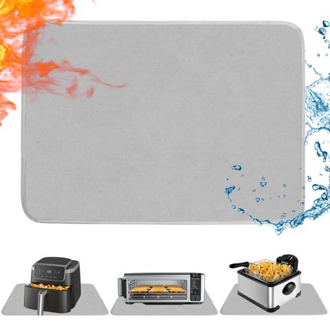 Alfombrilla Tohonfoo Resistente Al Calor Para Freidora, Horno, Gris, 40 X 60 Cm