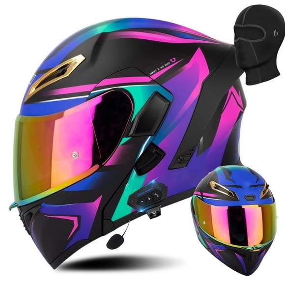 Casco de moto AAREG Bluetooth modular abatible de cara completa