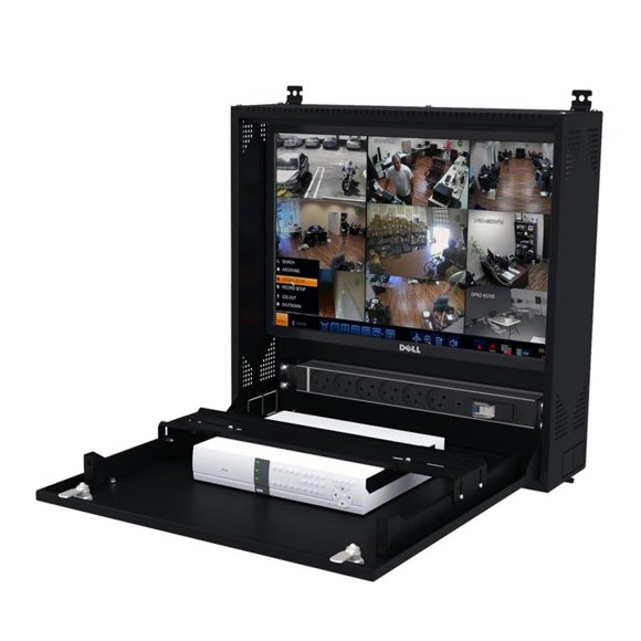 Caja de montaje en pared para DVR/NVR STURDX 56x54x15 cm Negro ventilado