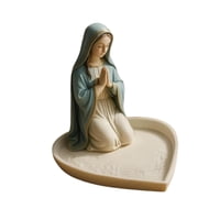 Magideal - Bandeja Para Joyas, Porta Rosarios, Estatua De Oración, Figura Decorativa De Resina, Organizador Para Artículos Pequeños, Ideal Para Tocador Y Dormito Virgen María