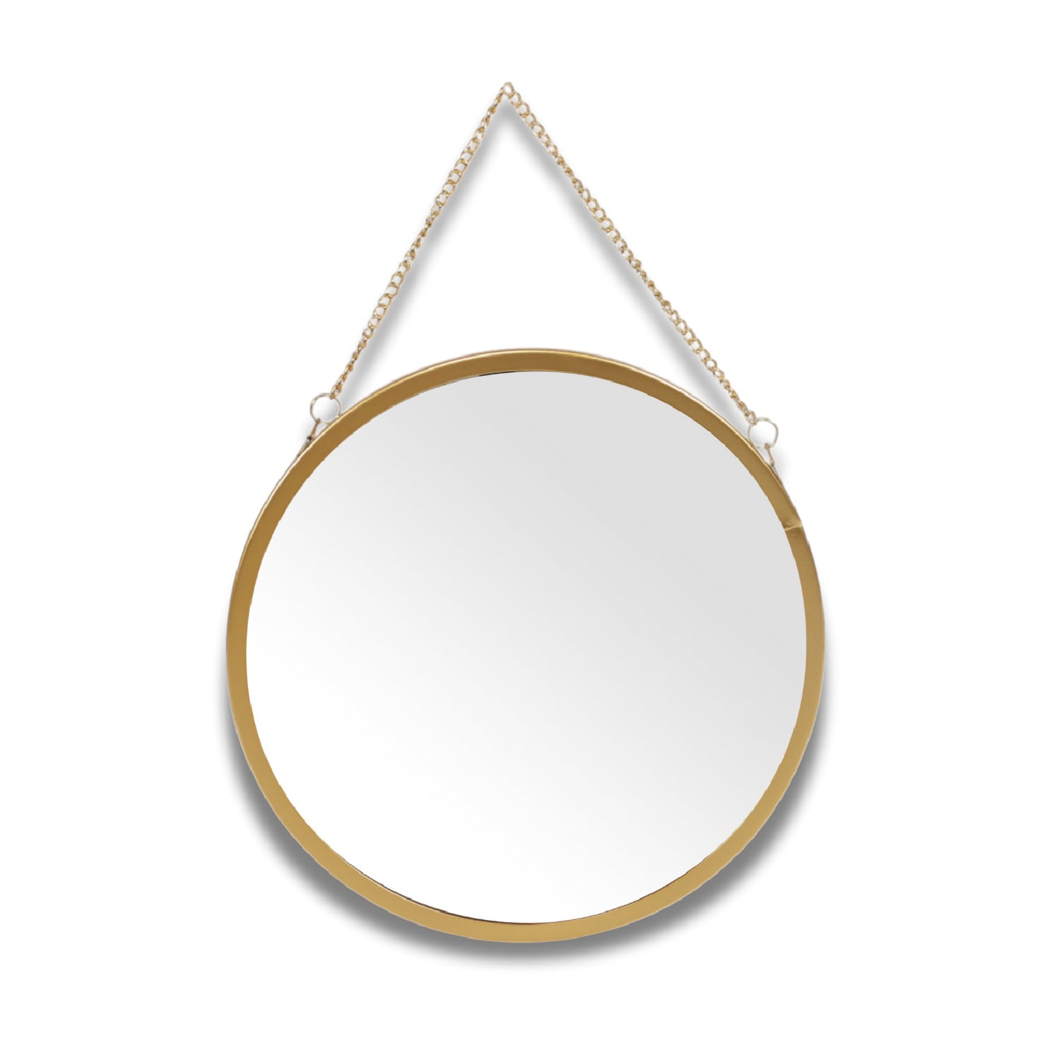 Inspiracci - Espejo Colgante Redondo Dorado 39cm