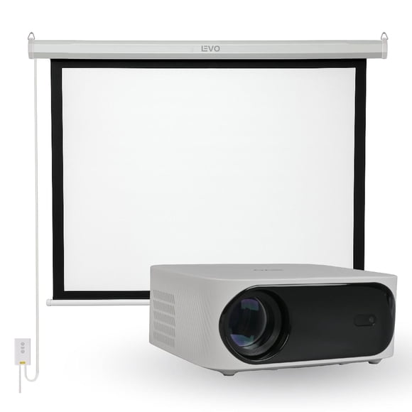 Proyector Portátil Orion 12000lm + Telón Eléctrico 100" LEVO
