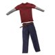 thumbnail image 4 of Pantalones Vaqueros De Mezclilla Clásicos Masculinos A Escala 1/6 Y Camiseta Para Figuras De Acción De 12 Pulgadas, 4 of 5