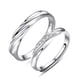 thumbnail image 1 of Anillos pareja ilusiones ajustable plata 925, 1 of 3