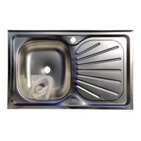 Taumm - Lavaplatos Simple Sobrepuesto 80X50 Cm Secador Derecho