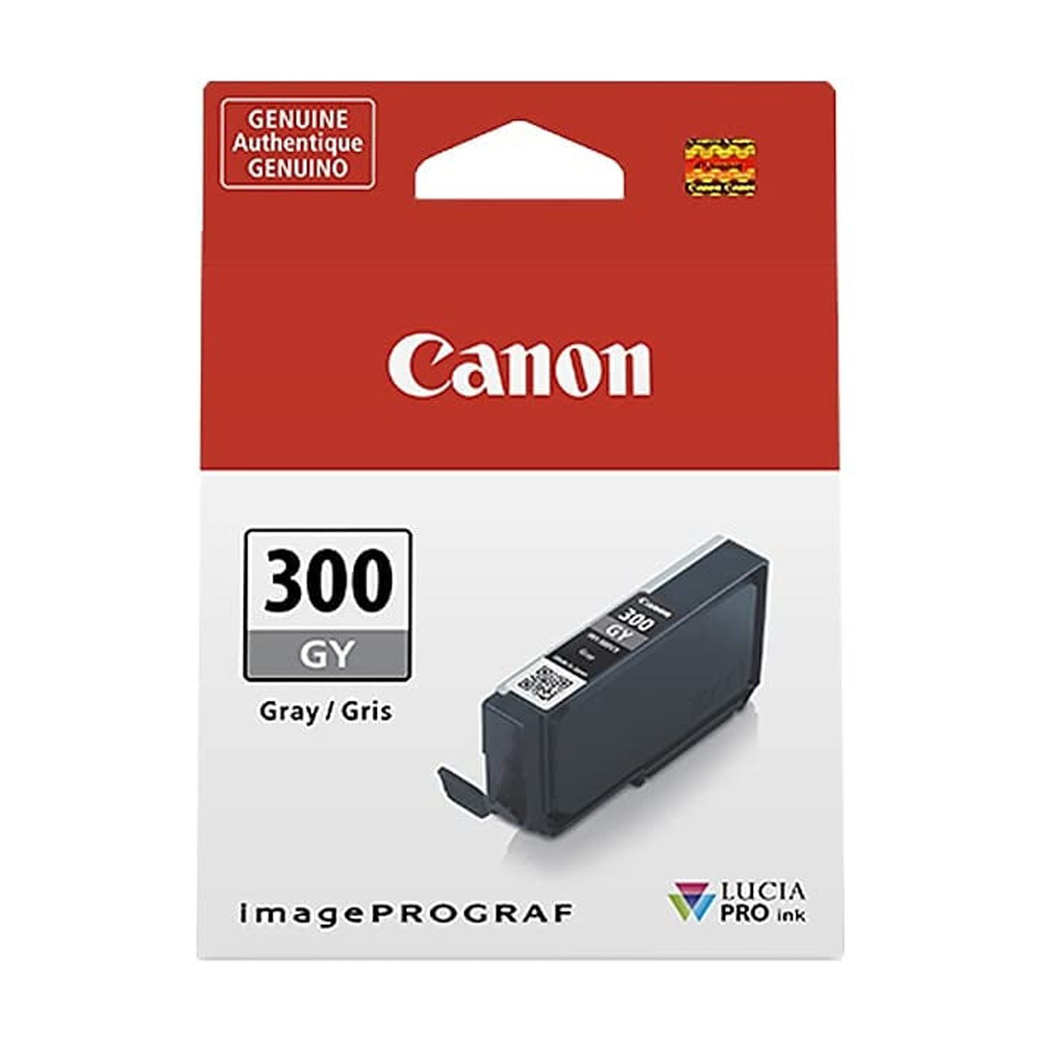 Tinta Canon Pfi-300 Lucia Pro, Gris, Compatible Con La Impresora Imageprograf Pro-300, Estándar (4200C002)