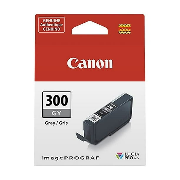 Tinta Canon PFI-300 Lucia PRO, gris, compatible con la impresora imagePROGRAF PRO-300, estándar (4200C002)