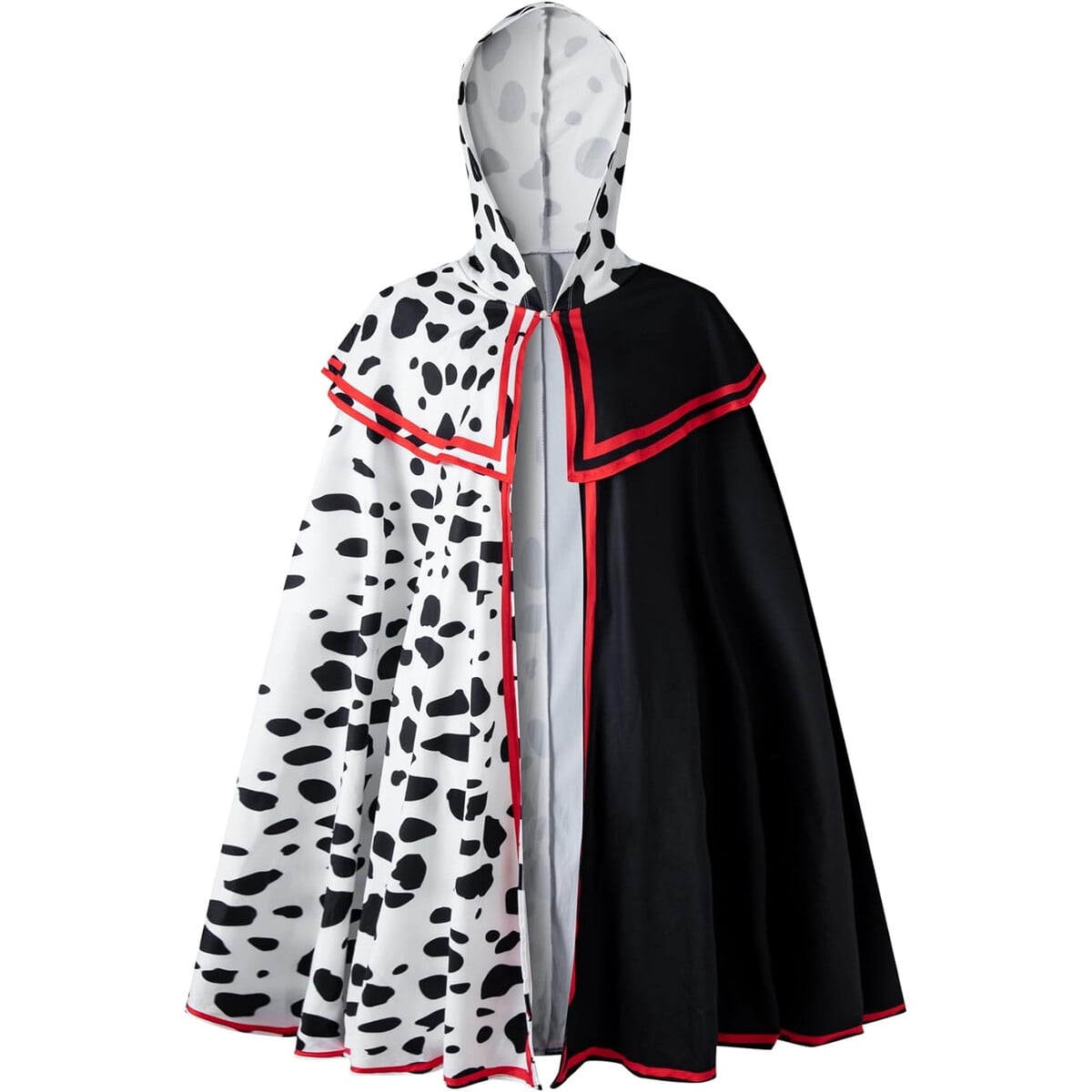 Capa Deville Dalmata Mujer Disfraz Halloween Poliaster