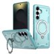thumbnail image 1 of Para Samsung Galaxy S26 FE 5G Funda con Soporte de Anillo en O Magnético Invisible, Funda de Teléfono a Prueba de Golpes, Azul Claro, para Galaxy S26 FE 5G, 1 of 6