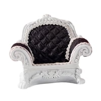 Bothyi - 1:12 Casa De Muñecas Sofá Individual De Lujo Decoración Realista En Miniatura 3,9 X 3,3 Pulgadas Negro