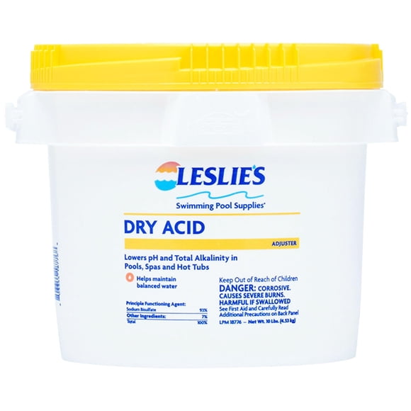Ácido Seco Leslie's 4,5 kg Reductor de pH para piscinas, spas y jacuzzis