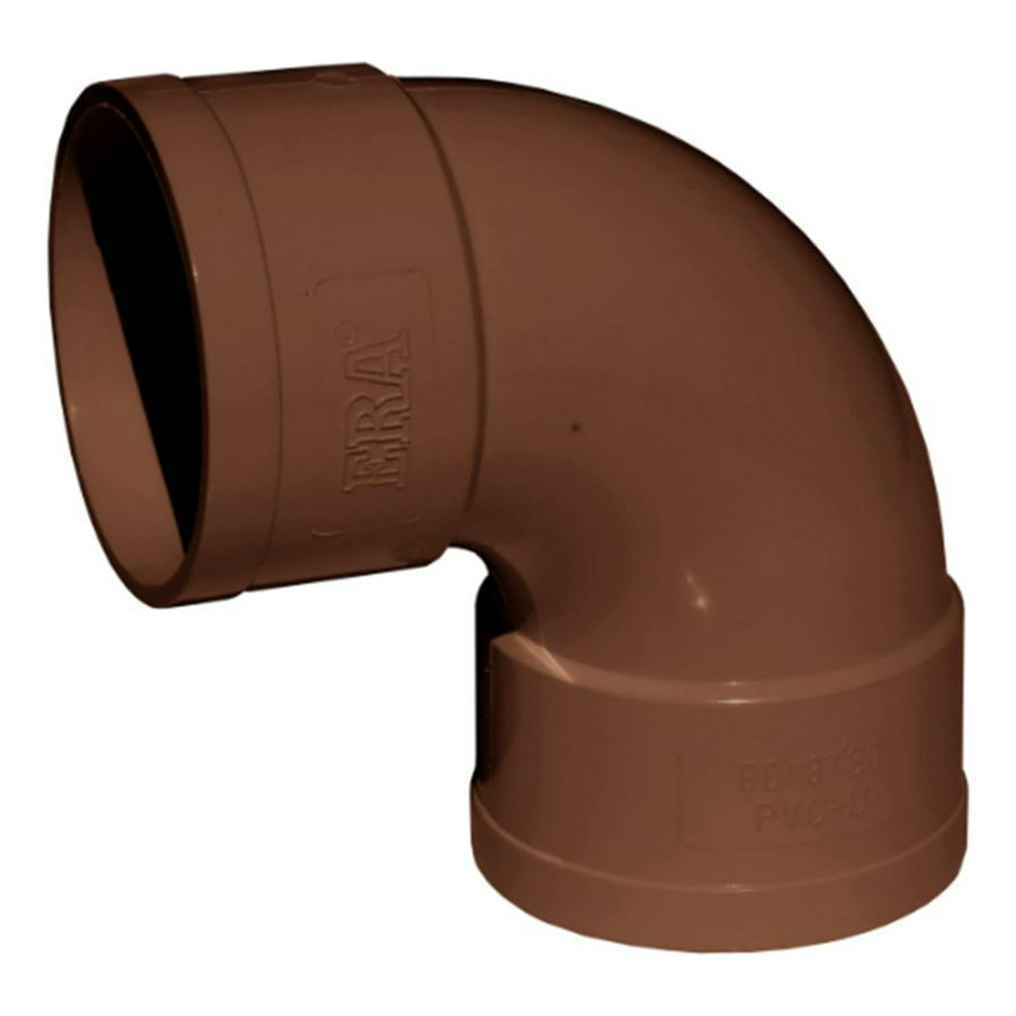 Codo Bajada Para Canaleta Agua Lluvia 80mm 90° Café Dvp