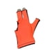 thumbnail image 1 of Snooker Open Pool Cue Glove Mitts Snooker Cue Glove 3 Fingers Guante De Billar Negro Naranja, 1 of 5