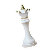 Magideal - Estatua De Piezas De Ajedrez , De Ajedrez Internacionales, Escultura De Piezas De Ajedrez Contemporáneas De Resina Artesanal Para , Forma Blanca Pequeña