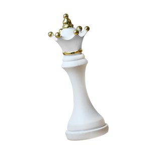 Magideal - Estatua De Piezas De Ajedrez , De Ajedrez Internacionales, Escultura De Piezas De Ajedrez Contemporáneas De Resina Artesanal Para , Forma Blanca Pequeña