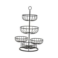 Bothyi - Cesta De Alambre De 5 Niveles Para Encimera, Cuenco Para Verduras, Para Almacenar Pan Y Cebollas