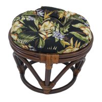 Cojín Para Reposapiés Blazing Needles, Redondo, 18 Pulgadas, Color Ébano Freeport