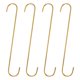 thumbnail image 1 of Uxcell 4 piezas de ganchos largos en S de 12 pulgadas, ganchos colgantes en forma de S, gancho de extensión para colgar plantas y utensilios de cocina, dorado, 1 of 6