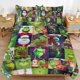 thumbnail image 2 of Comforter Set Queen Size Grinch Face Set with 2 Pillowcases for All SeasonsBedding Set 3pcs for Kids Boys Girls Bedroom Decor Bed Sheets, 2 of 5