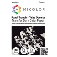 Micolor - Papel Transfer Telas Oscuras A4/30 Hojas Made In Usa