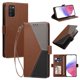 thumbnail image 2 of Cartera para Samsung Galaxy A02s en PU Tricolor, Funda con Solapa, Marrón, 2 of 5