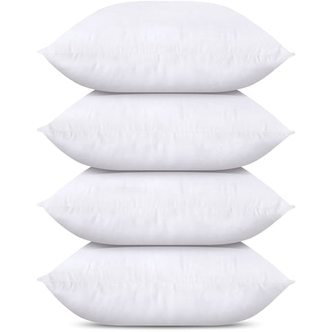 Utopia Bedding - Juego De Ropa De Cama Throw Pillows Utopia De 4 Unidades, Color Blanco, 55 X 55 Cm