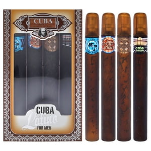 Cuba Colección Cuba Latina Para Hombres - Set De Regalo Cuba Copabana Edt Spray, Cuba Maya Edt Spray, Cuba Carnaval Edt Spray, Cuba Cactus Edt Spray