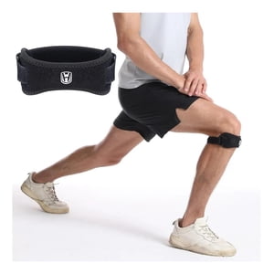 Genérica - Soporte Rodillera Tendón Rotuliano Deporte Lesión Menisco Negro Estandar