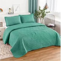 Genérico - Cubrecama Quilt Verano 2 Plazas Color Turquesa