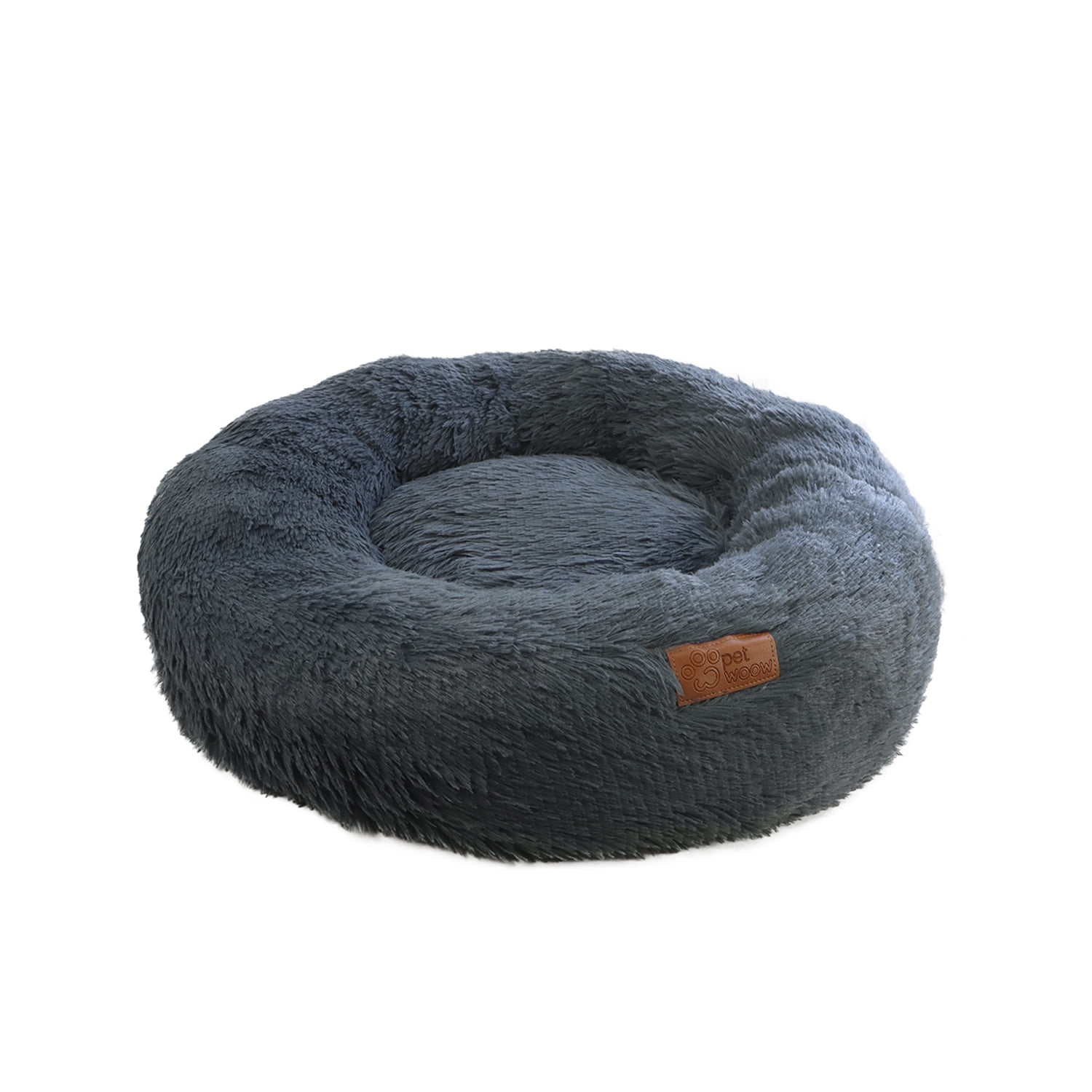Petwoow - Cama Para Mascotas Perros Y Gatos 76x76x17 Cm Gris Oscuro