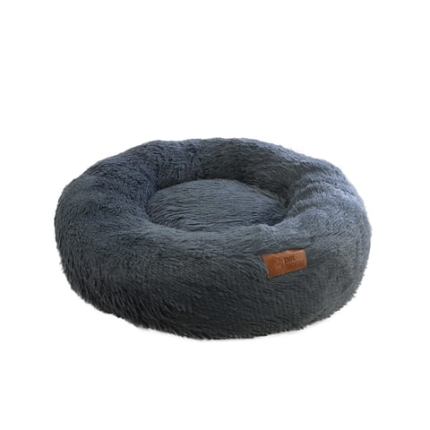 Petwoow - Cama Para Mascotas Perros Y Gatos 76X76X17 Cm Gris Oscuro