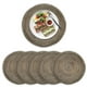 thumbnail image 1 of Juego de 6 manteles individuales redondos de algodón tejido, resistentes al calor, antideslizantes, lavables, para mesa de comedor de 10 cm., 1 of 5