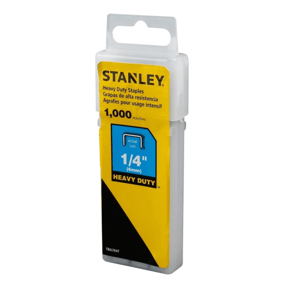 Grapas Stanley T50 1/4 (6mm) Caja 1000 Unidades TRA704T