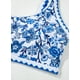 thumbnail image 2 of Conjunto de bikini Herseas con estampado floral y cintura alta acolchado azul para mujer, 2 of 3