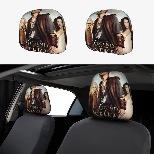 La Espada de la Verdad Funda Protectora Universal para Reposacabezas de Coche, Funda Elástica para Reposacabezas de Asiento de Auto, Funda de Tela Antipolvo, Accesorios de Interior 2 Piezas