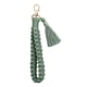 thumbnail image 1 of Macrame Llavero Pulsera Mujer Billetera Encantos Portátil Llavero Cadena Titular Verde, 1 of 5