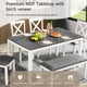 thumbnail image 3 of 6-Piece Dining Table Set with Bench, Wood Dining Table Set for 6, Modern 6-Person Dining Table Set for Dining room, Kitchen, Grey & White two tone, 3 of 3