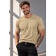 thumbnail image 1 of Poleras Cuello Redondo Basicas 100% Algodon Estampar Bordar Beige L Lisa, 1 of 3