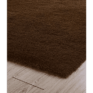 Genérico - Alfombra Peluda Grande 2X2.4 M Café