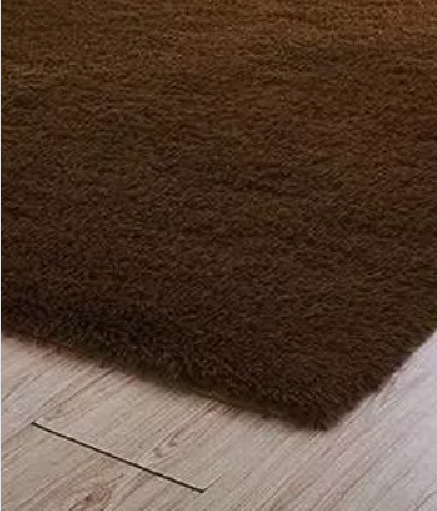 Genérico - Alfombra Peluda Grande 2X2.4 M Café