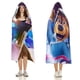 thumbnail image 3 of Rock Dog Manta Capa con Capucha Anti-Bolitas, Manta de Lana Ártica Suave, Manta Portátil de Felpa Ligera y Lujosa, Poncho para Siesta en Casa y Oficina, 100*130cm, 3 of 6