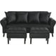 thumbnail image 1 of Sofa Lua 3c + 2 Pouf Pu 20 Negro, 1 of 6