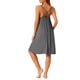 thumbnail image 3 of INSPIRE CHIC Camisón de Algodón para Mujer sin Mangas con Tirantes Finos Vestido de Dormir con Detalle de Espalda Cruzada Ajuste Suelto Ropa de Casa S Gris Oscuro, 3 of 6