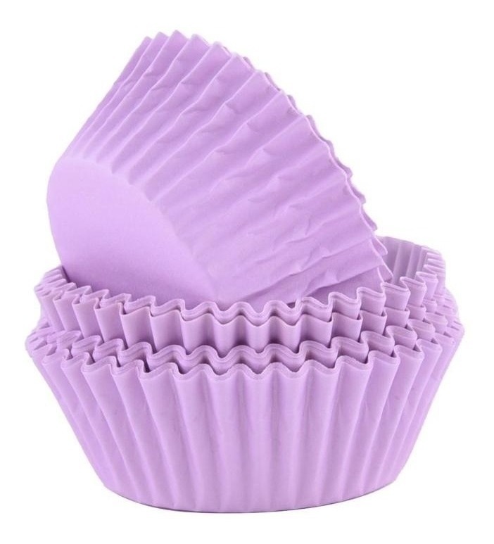 Genérico - Pack X100 Capsula Para Hornear Capsulas Cupcakes Violeta 6Cm