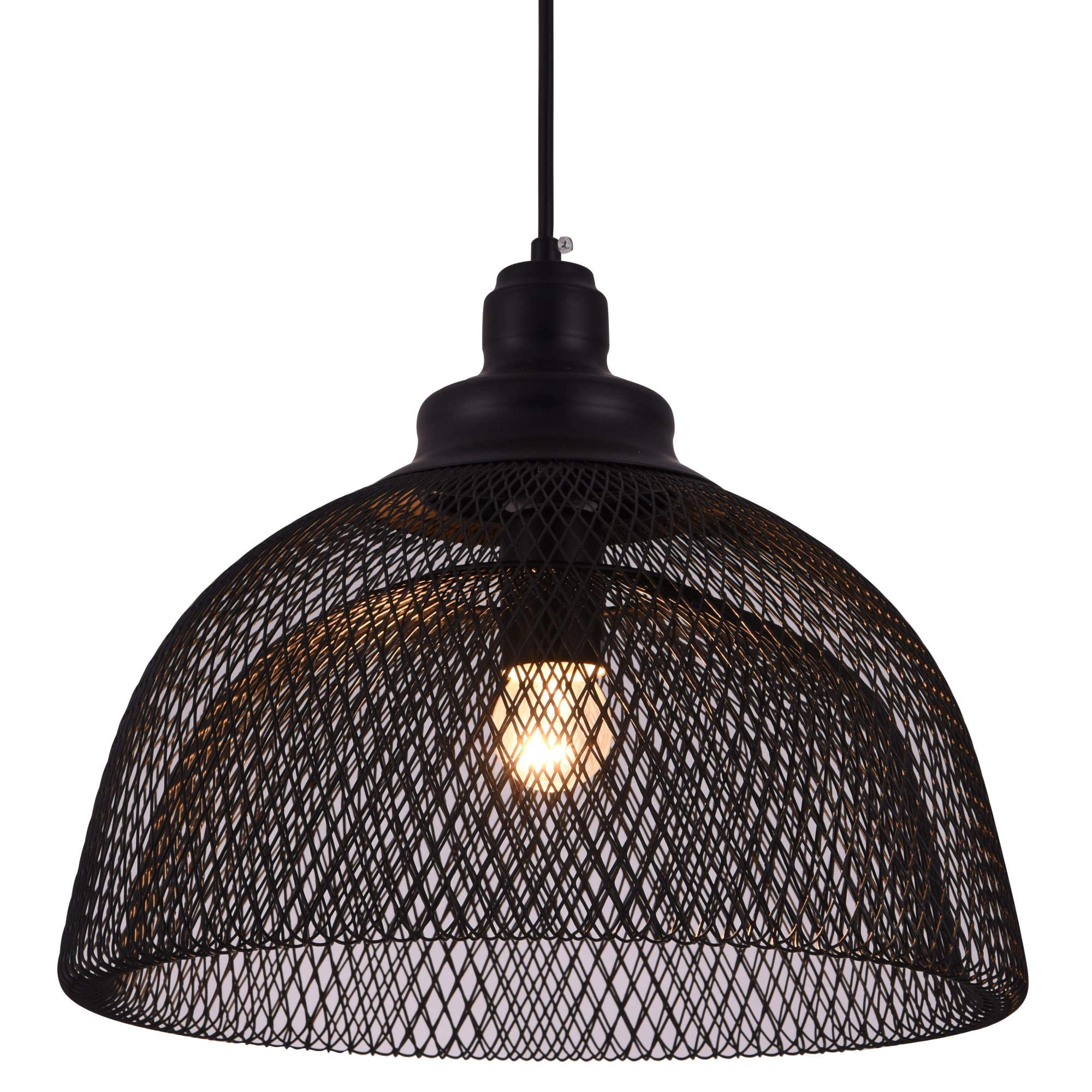 Lámpara Colgante Elegant Lighting Warren 34 Cm Hierro Negro