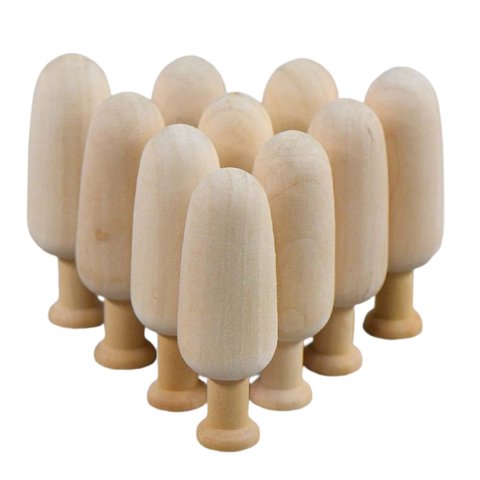 Bothyi - 10 Uds. De Adornos De Madera Sin Terminar, Grafiti En Blanco Para Festivales, Regalo De Oficina, 2,5 Cm X 7 Cm