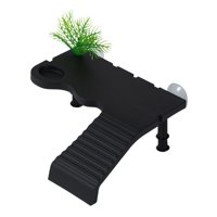 Magideal - Zona Para Tomar El Sol Para Tortugas, Hábitat Para Reptiles, Decoración Flotante, Decoración De Rampa Con Ventosa Y Escalera De Escalada Para Tritones Negro